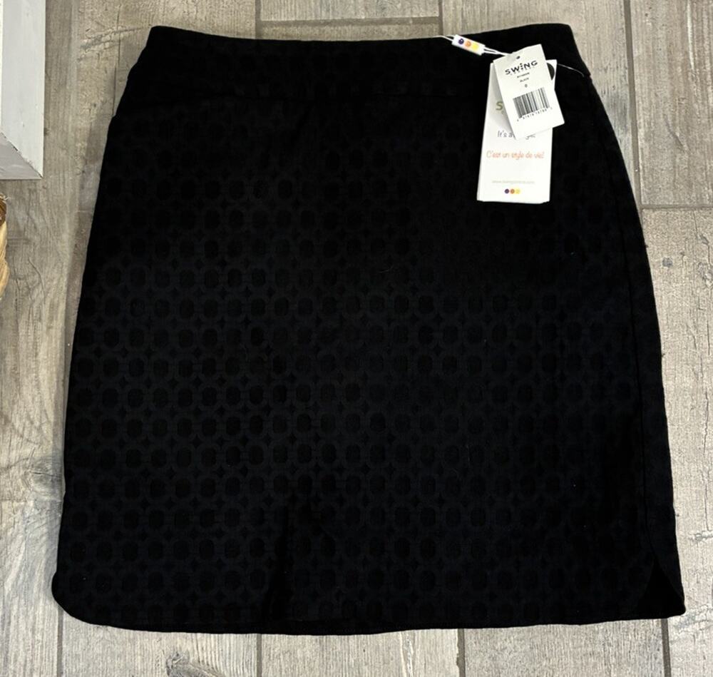 Swing Control Black Golf Skort NWT Womens Size 0 Tummy Control Athletic